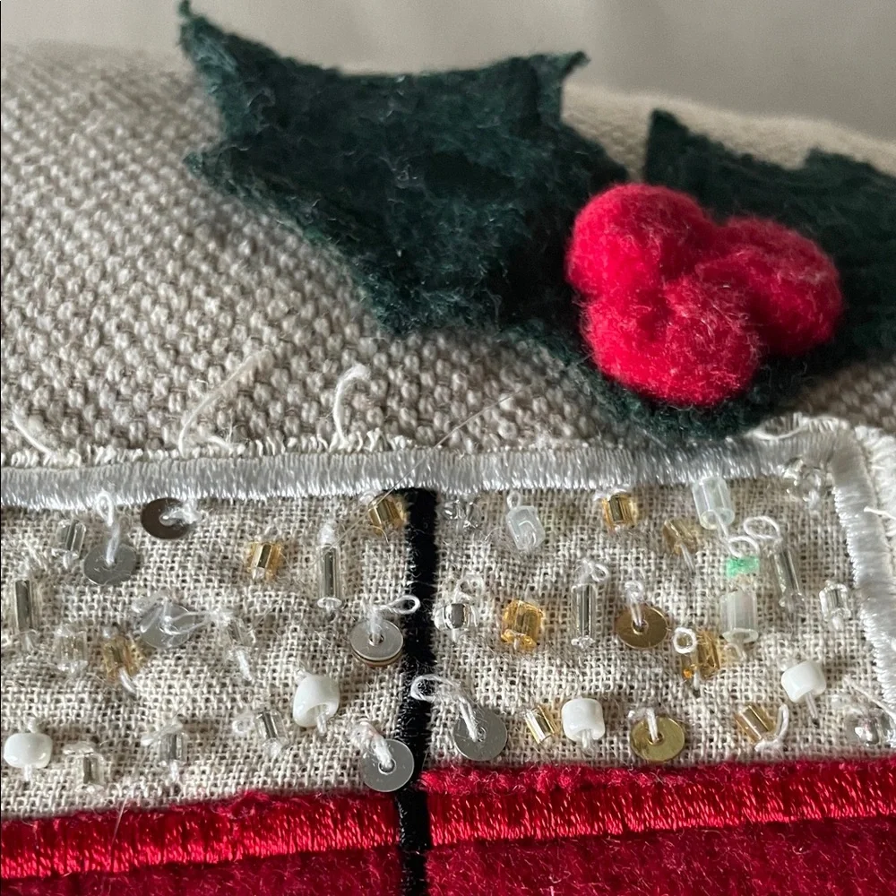 Festive Dachshund Holiday Pillow made by Secret Celebrity